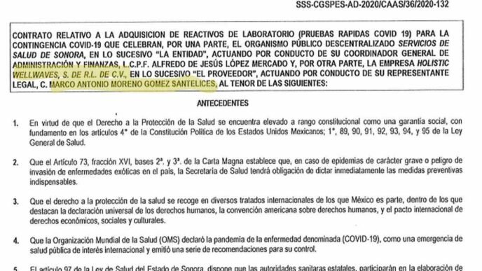 Empresas sancionadas por lavado en gobiernos fronterizos